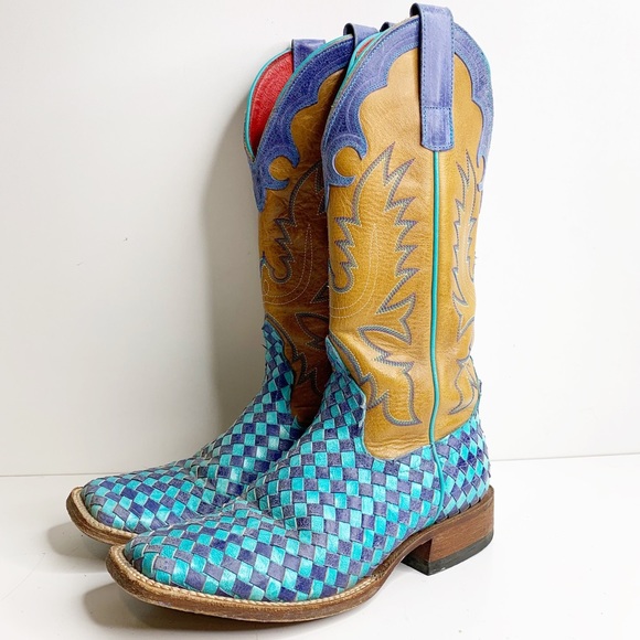 Macie Bean Shoes - Macie bean unbeweaveable turquoise western boots